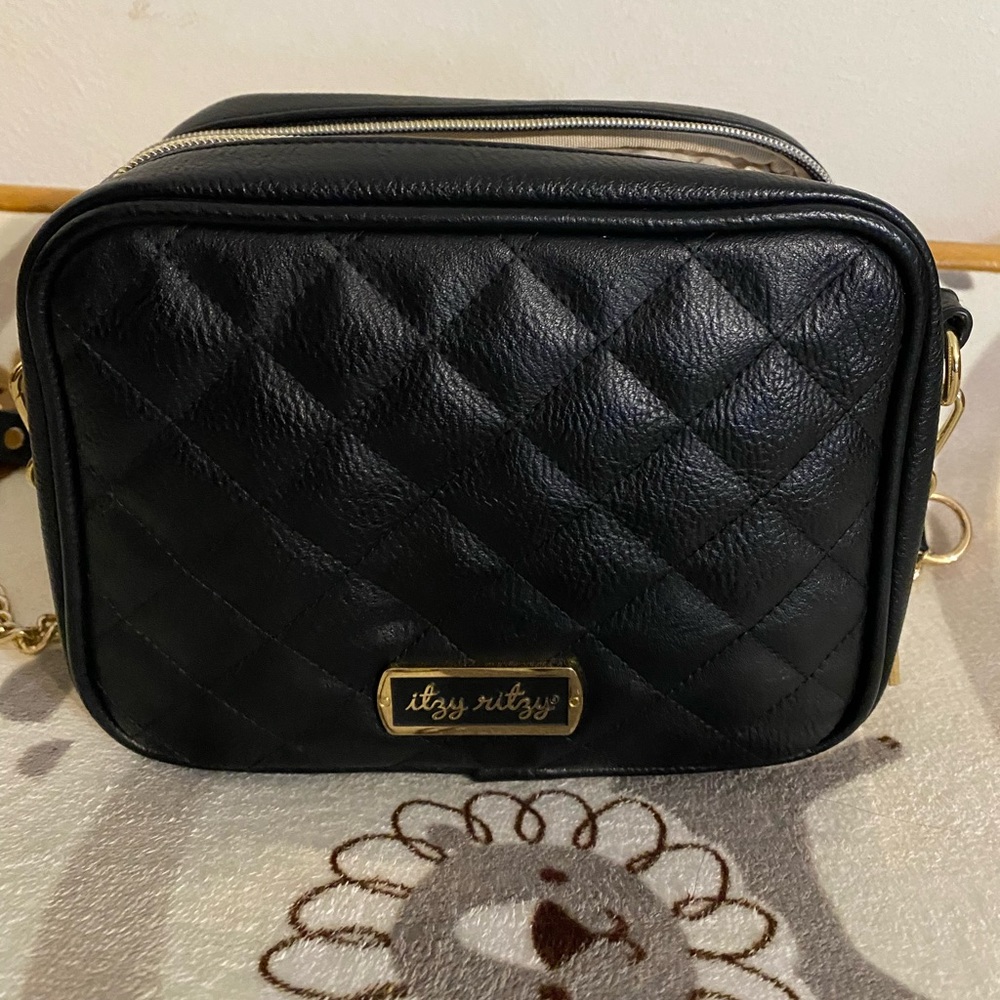 Itzy Ritzy Double Take Crossbody Diaper Bag - Black